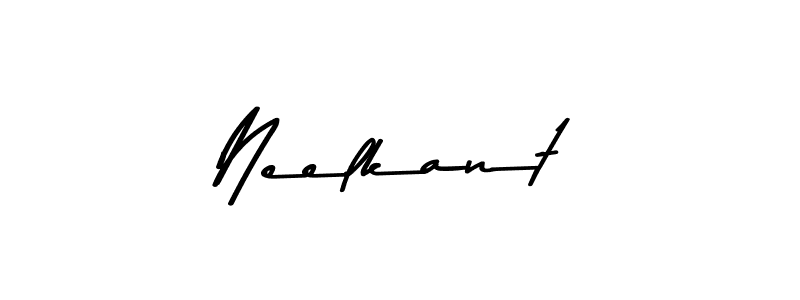 How to make Neelkant name signature. Use Asem Kandis PERSONAL USE style for creating short signs online. This is the latest handwritten sign. Neelkant signature style 9 images and pictures png