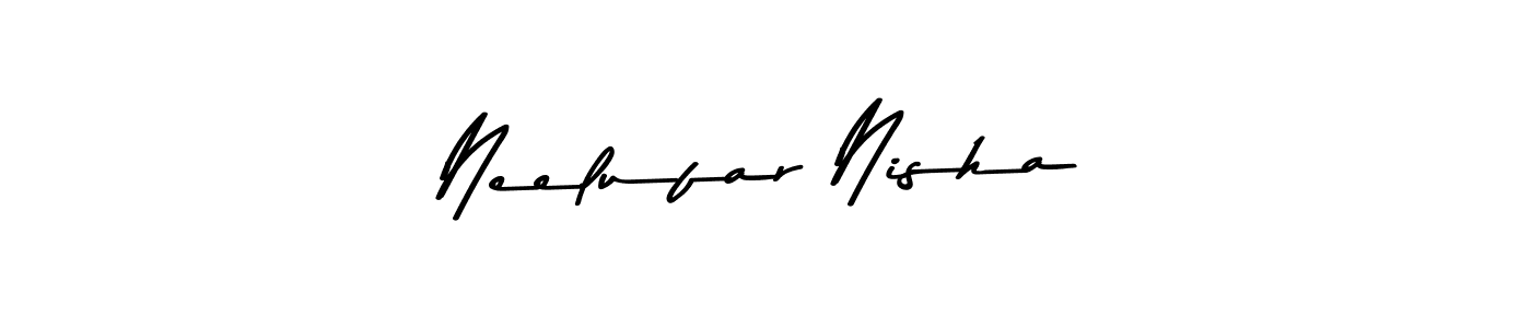 Use a signature maker to create a handwritten signature online. With this signature software, you can design (Asem Kandis PERSONAL USE) your own signature for name Neelufar Nisha. Neelufar Nisha signature style 9 images and pictures png