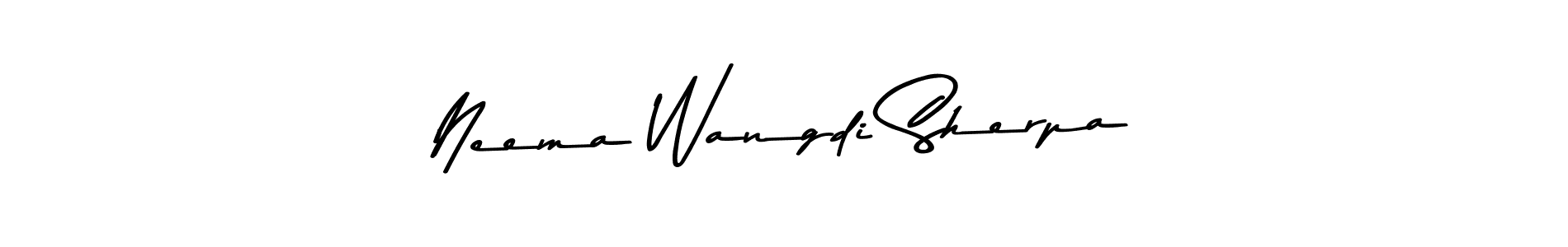 Neema Wangdi Sherpa stylish signature style. Best Handwritten Sign (Asem Kandis PERSONAL USE) for my name. Handwritten Signature Collection Ideas for my name Neema Wangdi Sherpa. Neema Wangdi Sherpa signature style 9 images and pictures png
