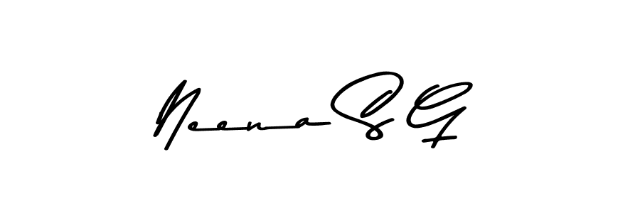 Also You can easily find your signature by using the search form. We will create Neena S G name handwritten signature images for you free of cost using Asem Kandis PERSONAL USE sign style. Neena S G signature style 9 images and pictures png
