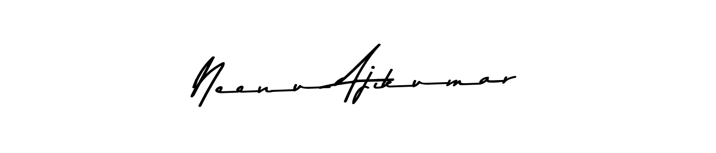 How to make Neenu Ajikumar name signature. Use Asem Kandis PERSONAL USE style for creating short signs online. This is the latest handwritten sign. Neenu Ajikumar signature style 9 images and pictures png