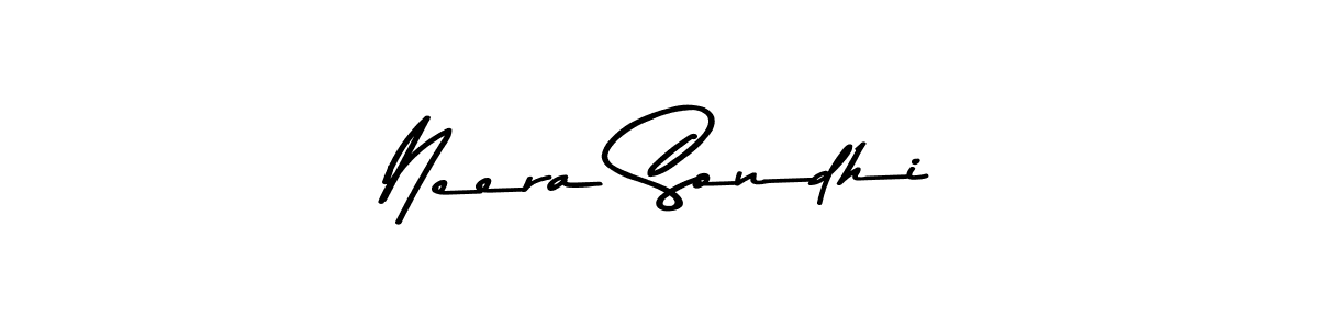 Design your own signature with our free online signature maker. With this signature software, you can create a handwritten (Asem Kandis PERSONAL USE) signature for name Neera Sondhi. Neera Sondhi signature style 9 images and pictures png