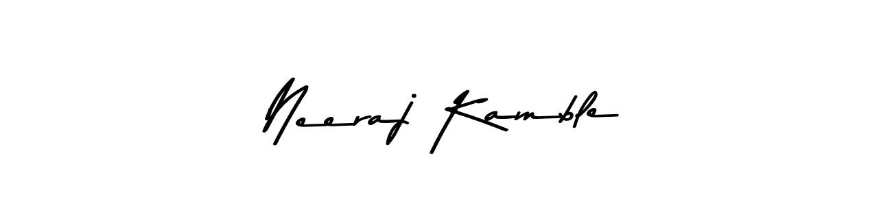 Create a beautiful signature design for name Neeraj Kamble. With this signature (Asem Kandis PERSONAL USE) fonts, you can make a handwritten signature for free. Neeraj Kamble signature style 9 images and pictures png