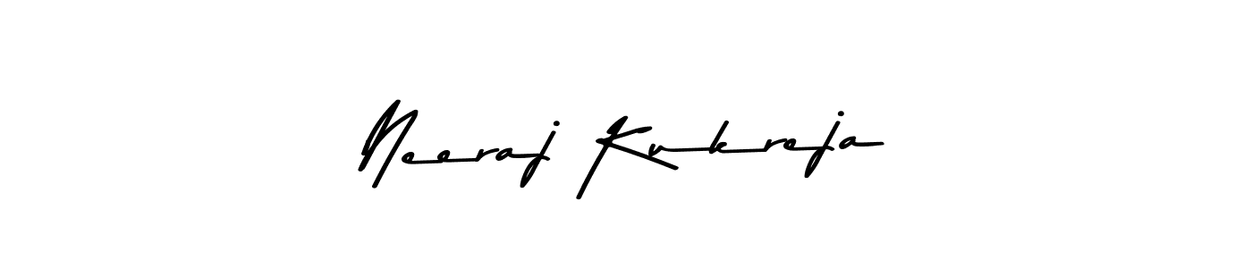 Create a beautiful signature design for name Neeraj Kukreja. With this signature (Asem Kandis PERSONAL USE) fonts, you can make a handwritten signature for free. Neeraj Kukreja signature style 9 images and pictures png