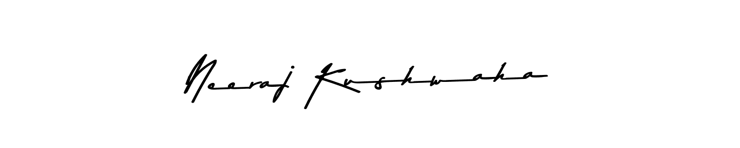 How to make Neeraj Kushwaha name signature. Use Asem Kandis PERSONAL USE style for creating short signs online. This is the latest handwritten sign. Neeraj Kushwaha signature style 9 images and pictures png
