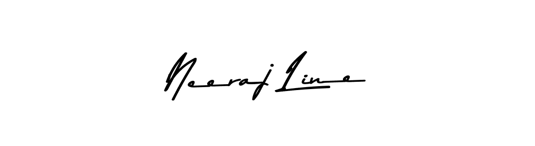 How to make Neeraj Line name signature. Use Asem Kandis PERSONAL USE style for creating short signs online. This is the latest handwritten sign. Neeraj Line signature style 9 images and pictures png