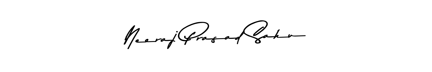 How to make Neeraj Prasad Sahu name signature. Use Asem Kandis PERSONAL USE style for creating short signs online. This is the latest handwritten sign. Neeraj Prasad Sahu signature style 9 images and pictures png