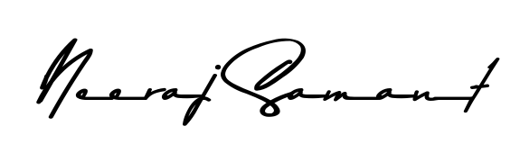 Master the art of signing with Neeraj Samant written in fluent Asem Kandis PERSONAL USE script. A great template to practice and refine your handwriting. Neeraj Samant signature style 9 images and pictures png