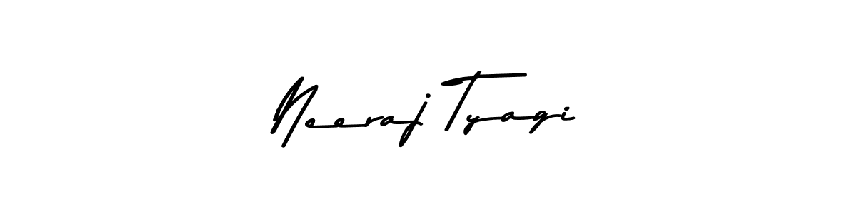 How to make Neeraj Tyagi name signature. Use Asem Kandis PERSONAL USE style for creating short signs online. This is the latest handwritten sign. Neeraj Tyagi signature style 9 images and pictures png