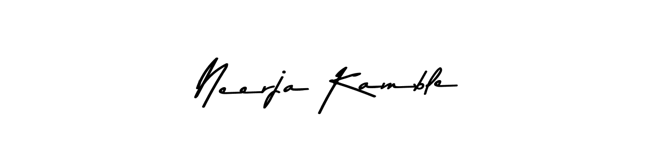 Create a beautiful signature design for name Neerja Kamble. With this signature (Asem Kandis PERSONAL USE) fonts, you can make a handwritten signature for free. Neerja Kamble signature style 9 images and pictures png