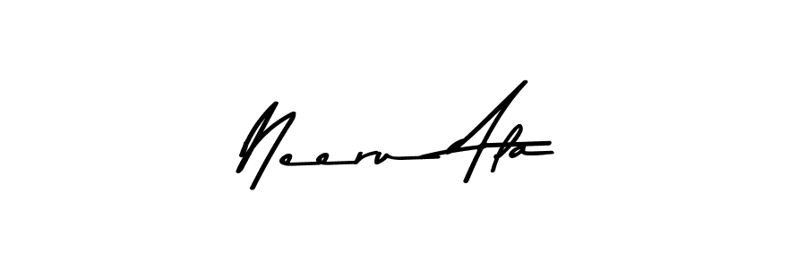 The best way (Asem Kandis PERSONAL USE) to make a short signature is to pick only two or three words in your name. The name Neeru Ala include a total of six letters. For converting this name. Neeru Ala signature style 9 images and pictures png