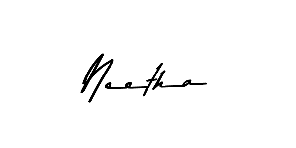 Create a beautiful signature design for name Neetha. With this signature (Asem Kandis PERSONAL USE) fonts, you can make a handwritten signature for free. Neetha signature style 9 images and pictures png