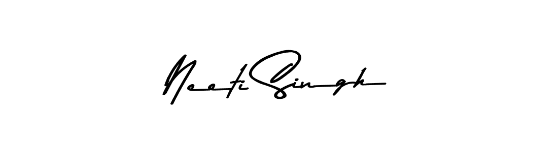 How to make Neeti Singh name signature. Use Asem Kandis PERSONAL USE style for creating short signs online. This is the latest handwritten sign. Neeti Singh signature style 9 images and pictures png