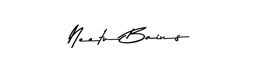 Use a signature maker to create a handwritten signature online. With this signature software, you can design (Asem Kandis PERSONAL USE) your own signature for name Neetu Bains. Neetu Bains signature style 9 images and pictures png