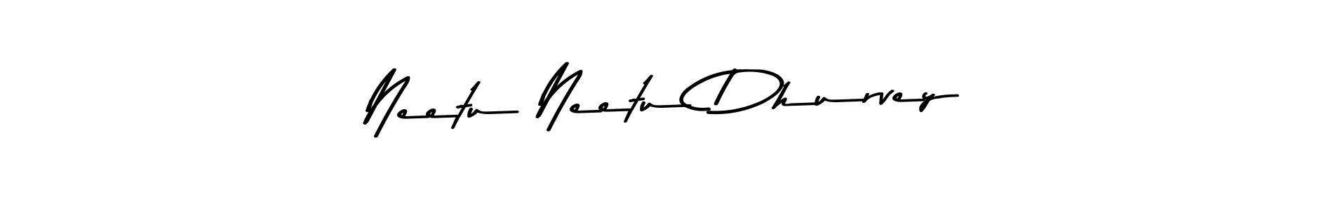 Create a beautiful signature design for name Neetu Neetu Dhurvey. With this signature (Asem Kandis PERSONAL USE) fonts, you can make a handwritten signature for free. Neetu Neetu Dhurvey signature style 9 images and pictures png