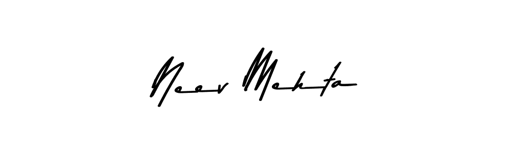 Design your own signature with our free online signature maker. With this signature software, you can create a handwritten (Asem Kandis PERSONAL USE) signature for name Neev Mehta. Neev Mehta signature style 9 images and pictures png
