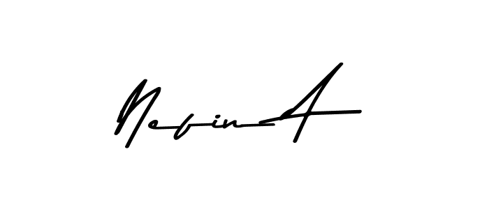 Design your own signature with our free online signature maker. With this signature software, you can create a handwritten (Asem Kandis PERSONAL USE) signature for name Nefin A. Nefin A signature style 9 images and pictures png
