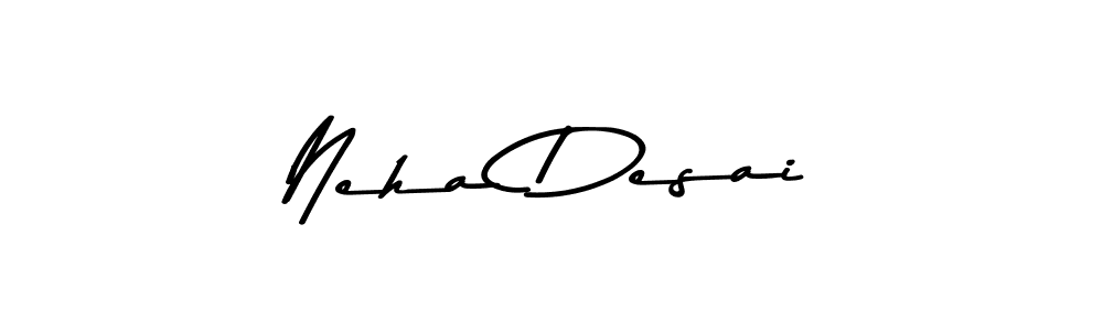 Create a beautiful signature design for name Neha Desai. With this signature (Asem Kandis PERSONAL USE) fonts, you can make a handwritten signature for free. Neha Desai signature style 9 images and pictures png