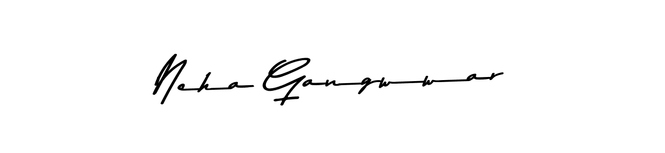 How to make Neha Gangwwar name signature. Use Asem Kandis PERSONAL USE style for creating short signs online. This is the latest handwritten sign. Neha Gangwwar signature style 9 images and pictures png