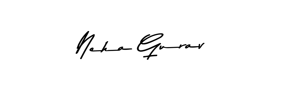 How to make Neha Gurav name signature. Use Asem Kandis PERSONAL USE style for creating short signs online. This is the latest handwritten sign. Neha Gurav signature style 9 images and pictures png