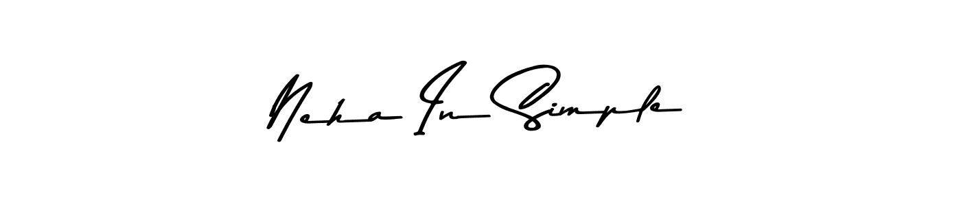 Create a beautiful signature design for name Neha In Simple. With this signature (Asem Kandis PERSONAL USE) fonts, you can make a handwritten signature for free. Neha In Simple signature style 9 images and pictures png