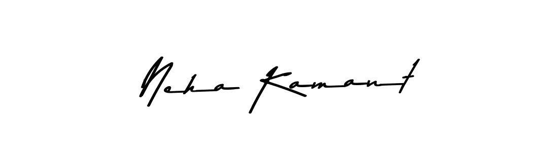 How to make Neha Kamant name signature. Use Asem Kandis PERSONAL USE style for creating short signs online. This is the latest handwritten sign. Neha Kamant signature style 9 images and pictures png