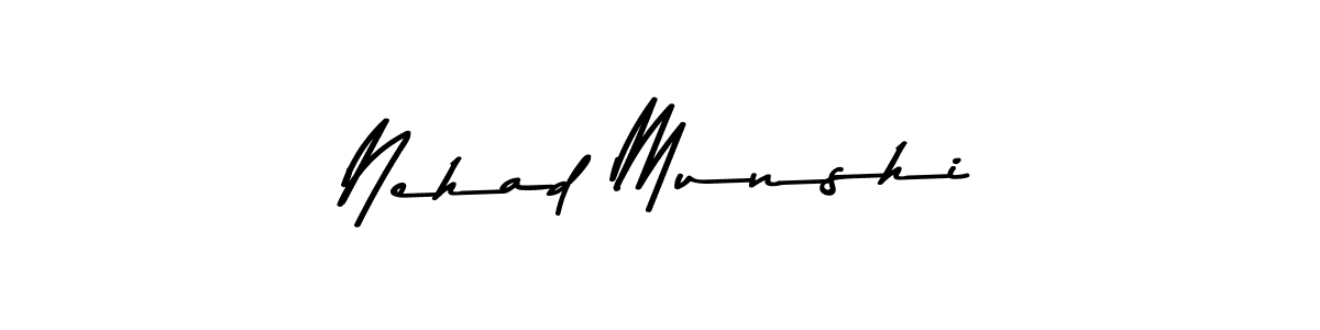 Also You can easily find your signature by using the search form. We will create Nehad Munshi name handwritten signature images for you free of cost using Asem Kandis PERSONAL USE sign style. Nehad Munshi signature style 9 images and pictures png