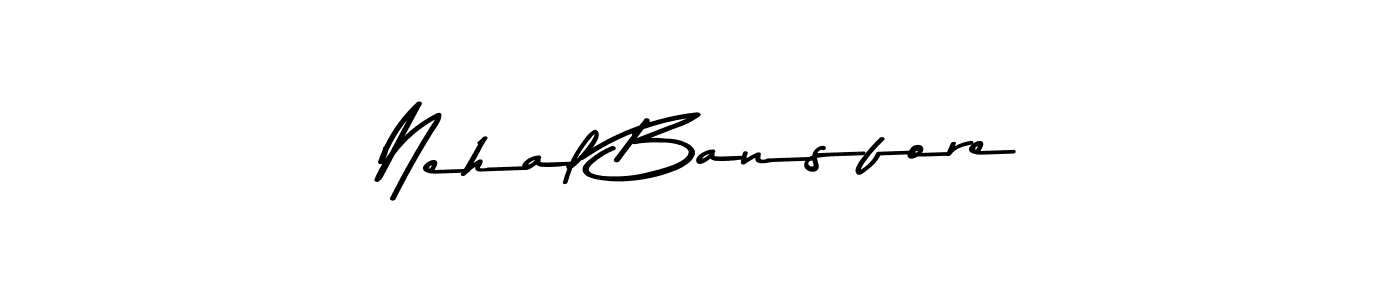 You should practise on your own different ways (Asem Kandis PERSONAL USE) to write your name (Nehal Bansfore) in signature. don't let someone else do it for you. Nehal Bansfore signature style 9 images and pictures png
