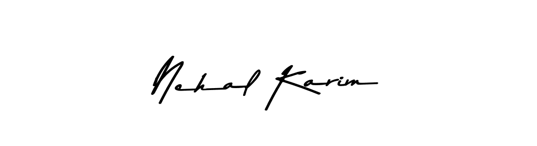 Use a signature maker to create a handwritten signature online. With this signature software, you can design (Asem Kandis PERSONAL USE) your own signature for name Nehal Karim. Nehal Karim signature style 9 images and pictures png