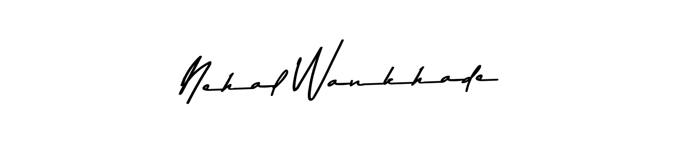 Asem Kandis PERSONAL USE is a professional signature style that is perfect for those who want to add a touch of class to their signature. It is also a great choice for those who want to make their signature more unique. Get Nehal Wankhade name to fancy signature for free. Nehal Wankhade signature style 9 images and pictures png