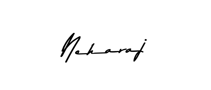 Make a beautiful signature design for name Neharaj. With this signature (Asem Kandis PERSONAL USE) style, you can create a handwritten signature for free. Neharaj signature style 9 images and pictures png