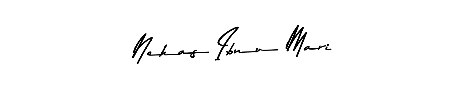 Make a beautiful signature design for name Nehas Ibnu Mari. With this signature (Asem Kandis PERSONAL USE) style, you can create a handwritten signature for free. Nehas Ibnu Mari signature style 9 images and pictures png