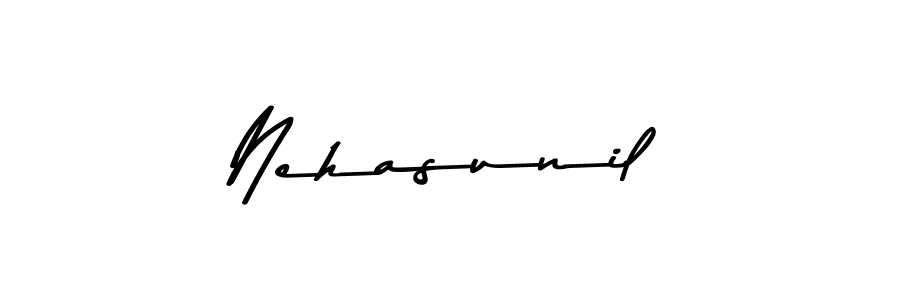 Also You can easily find your signature by using the search form. We will create Nehasunil name handwritten signature images for you free of cost using Asem Kandis PERSONAL USE sign style. Nehasunil signature style 9 images and pictures png