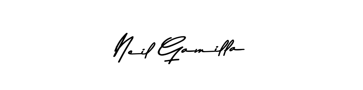 Make a beautiful signature design for name Neil Gamilla. With this signature (Asem Kandis PERSONAL USE) style, you can create a handwritten signature for free. Neil Gamilla signature style 9 images and pictures png