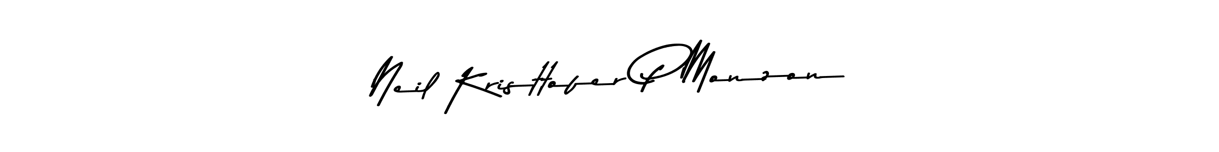 How to make Neil Kristtofer P Monzon name signature. Use Asem Kandis PERSONAL USE style for creating short signs online. This is the latest handwritten sign. Neil Kristtofer P Monzon signature style 9 images and pictures png