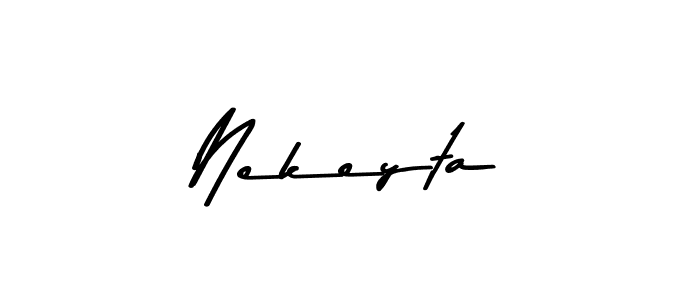 Design your own signature with our free online signature maker. With this signature software, you can create a handwritten (Asem Kandis PERSONAL USE) signature for name Nekeyta. Nekeyta signature style 9 images and pictures png