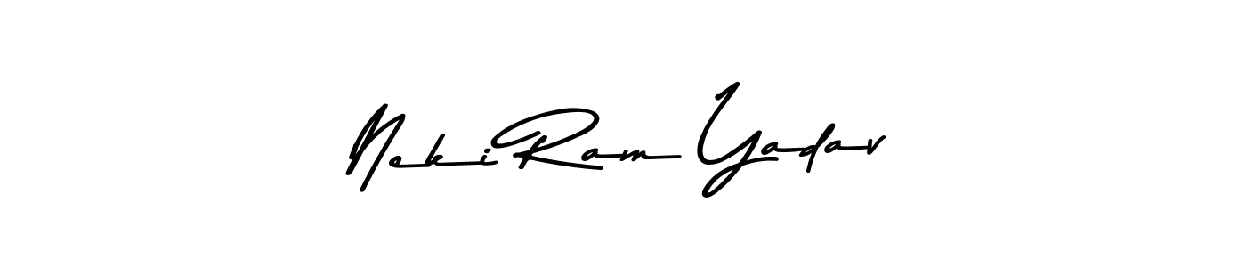 Asem Kandis PERSONAL USE is a professional signature style that is perfect for those who want to add a touch of class to their signature. It is also a great choice for those who want to make their signature more unique. Get Neki Ram Yadav name to fancy signature for free. Neki Ram Yadav signature style 9 images and pictures png