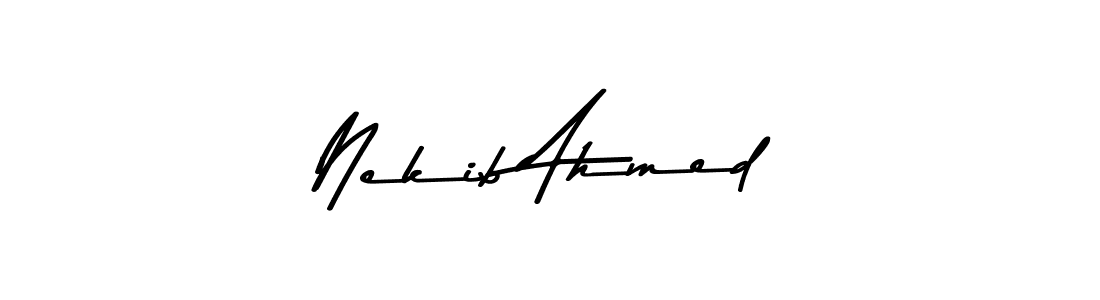 Here are the top 10 professional signature styles for the name Nekib Ahmed. These are the best autograph styles you can use for your name. Nekib Ahmed signature style 9 images and pictures png