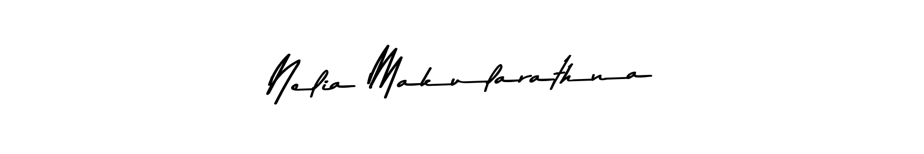 Design your own signature with our free online signature maker. With this signature software, you can create a handwritten (Asem Kandis PERSONAL USE) signature for name Nelia Makularathna. Nelia Makularathna signature style 9 images and pictures png