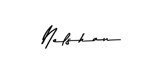 The best way (Asem Kandis PERSONAL USE) to make a short signature is to pick only two or three words in your name. The name Nelshan include a total of six letters. For converting this name. Nelshan signature style 9 images and pictures png