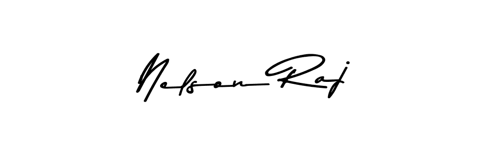 Design your own signature with our free online signature maker. With this signature software, you can create a handwritten (Asem Kandis PERSONAL USE) signature for name Nelson Raj. Nelson Raj signature style 9 images and pictures png