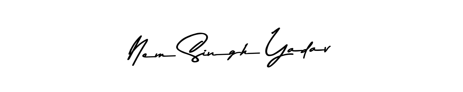 It looks lik you need a new signature style for name Nem Singh Yadav. Design unique handwritten (Asem Kandis PERSONAL USE) signature with our free signature maker in just a few clicks. Nem Singh Yadav signature style 9 images and pictures png