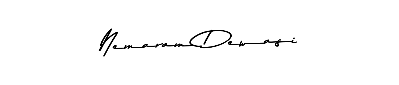 Create a beautiful signature design for name Nemaram Dewasi. With this signature (Asem Kandis PERSONAL USE) fonts, you can make a handwritten signature for free. Nemaram Dewasi signature style 9 images and pictures png