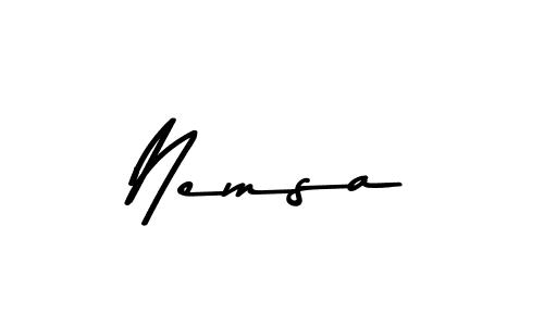 if you are searching for the best signature style for your name Nemsa. so please give up your signature search. here we have designed multiple signature styles  using Asem Kandis PERSONAL USE. Nemsa signature style 9 images and pictures png