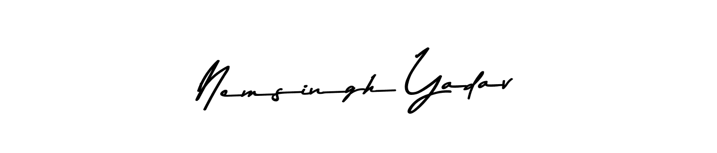 You should practise on your own different ways (Asem Kandis PERSONAL USE) to write your name (Nemsingh Yadav) in signature. don't let someone else do it for you. Nemsingh Yadav signature style 9 images and pictures png
