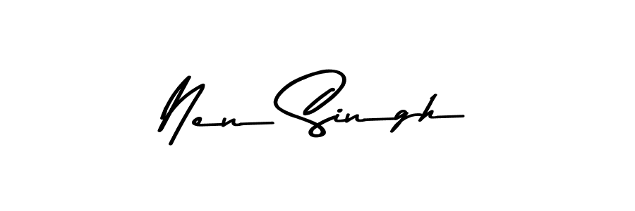 The best way (Asem Kandis PERSONAL USE) to make a short signature is to pick only two or three words in your name. The name Nen Singh include a total of six letters. For converting this name. Nen Singh signature style 9 images and pictures png