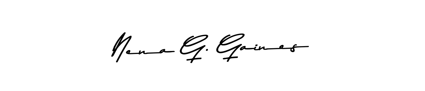 The best way (Asem Kandis PERSONAL USE) to make a short signature is to pick only two or three words in your name. The name Nena G. Gaines include a total of six letters. For converting this name. Nena G. Gaines signature style 9 images and pictures png