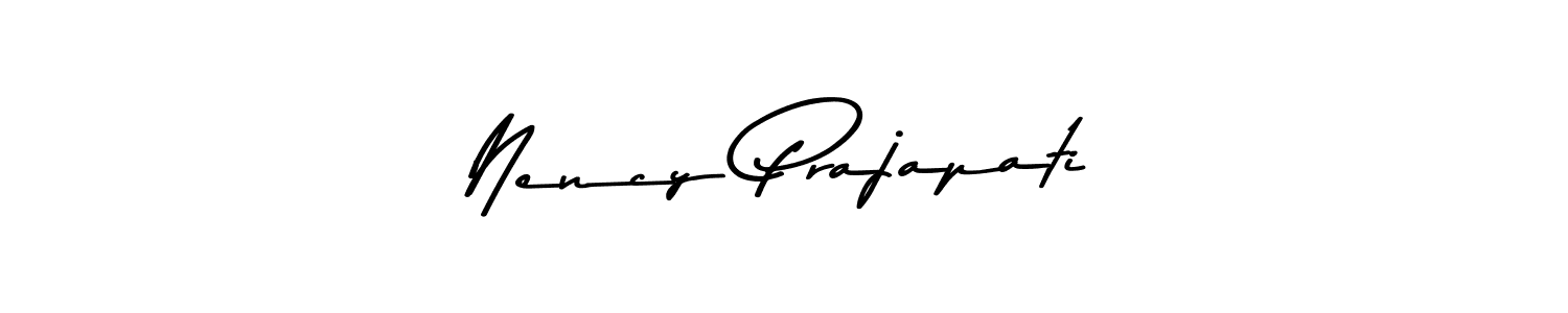 The best way (Asem Kandis PERSONAL USE) to make a short signature is to pick only two or three words in your name. The name Nency Prajapati include a total of six letters. For converting this name. Nency Prajapati signature style 9 images and pictures png