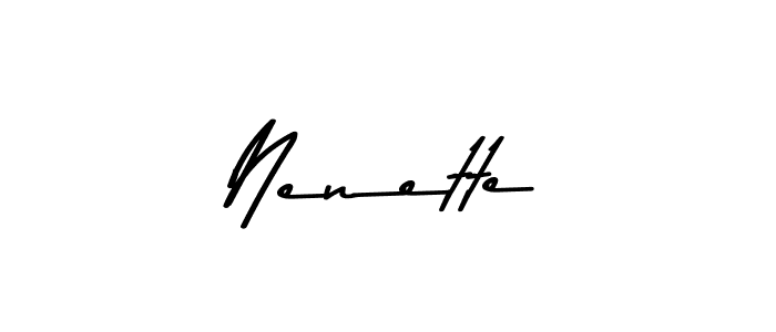 Make a beautiful signature design for name Nenette. With this signature (Asem Kandis PERSONAL USE) style, you can create a handwritten signature for free. Nenette signature style 9 images and pictures png