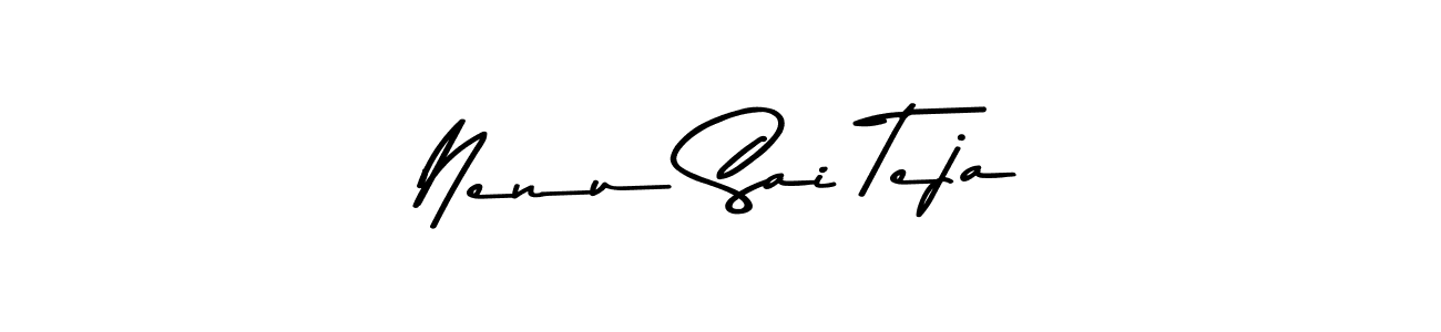 Create a beautiful signature design for name Nenu Sai Teja. With this signature (Asem Kandis PERSONAL USE) fonts, you can make a handwritten signature for free. Nenu Sai Teja signature style 9 images and pictures png